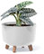 Gardening Naturally Indoor Plant Pot Zinnia Stylish and Durable Planter for Houseplants (Round Pot 40cm - White)