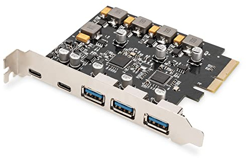 Digitus Scheda Pcie 2 UsB-C + 3 Usb A (pcie Card 2x UsB-C + 3x Usb A - 5x Superspeed 10gbps)