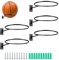 LdawyDE Ballhalterung Wand, 5 Pcs Ball Wandhalterung Ballhalter mit Schrauben Fußball Sport Ball Halterung Wand für Basketball Fußball Volleyball Storage Display, 14cm