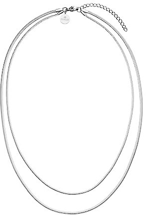 Purelei® Two Layers Kette Damen (Silber) – Halskette Damen aus langlebigem Edelstahl – Wasserfeste Kette mit Anhänger – 40-45 cm Länge verstellbar – Halskette für deinen individuellen Look