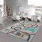 Teppich-Traum Kinderteppich Kinderzimmer Teppich waschbar rutschfest Spielteppich Safari Straßen Autos Tiere rutschfest grau Quadratisch 200 x 200 cm