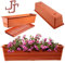 KADAX Jardinière de 60 cm avec soucoupes et 2 poignées - Pot de fleurs en plastique résistant aux intempéries - Pour fleurs, herbes et herbes - Terre cuite