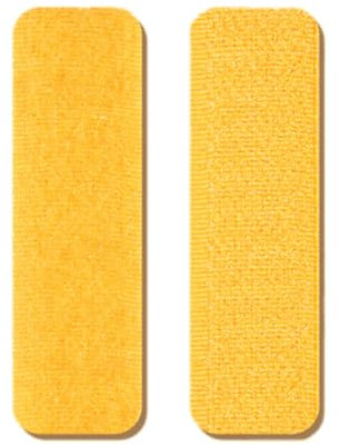 20 Stück 2cm × 7cm Klettband Extra Stark,Klettband zum Nähen,Doppelseitiges Klettverschluss Stoff Klettstreifen,für DIY Kunsthandwerk Basteln Schuhe Kleidung Dekorieren,Gelb