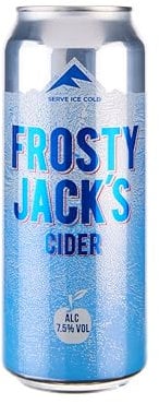 Frosty Jack’s Original Apple Cider 7.5% ABV – 24 x 500ml Cans | Bold, Full-Bodied Cider | Crisp Apple Flavour
