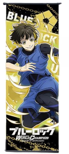 Sonsoke Blue Lock Anime Figur Wandkunst Poster Wandbehang Scroll Poster Leinwand Kunst Wandrahmen Schlafzimmer Dekor 70 x 25 cm (Bachira Meguru 2)