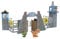Tile Town Jurassic World Gate Escape Magnetic Tiles Construction Building Set and Figures, Kids 3-5+, New ACTION TILES for Action Play, Realistic Builds, STEM Creative Toy
