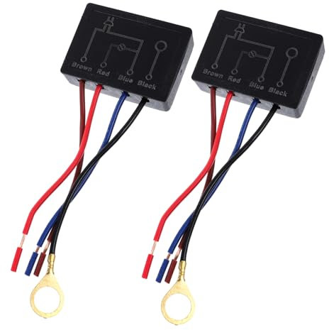 Gadpiparty Interrupteur De Lampe Tactile 1a 4 Niveaux Gradation Module De Contrôle Led Abs Adaptable Pour Lampe De Table 2 Pièces Usage Domestique Réglage Lumière