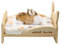 Amakunft Meerschweinchenbett aus Holz mit weicher Matte, abnehmbares Meerschweinchenbett, kleines Tierbett, niedliches warmes Bett für Meerschweinchen, Hamster, Frettchen, Chinchilla usw
