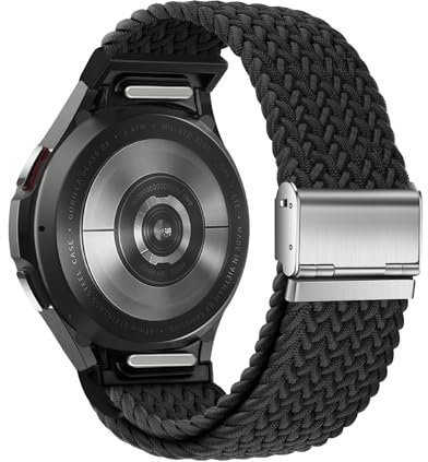 SimpleThings One-Click No Gap Flechtarmband Kompatibel Mit Samsung Galaxy Watch 7/6/5/4 (40mm 44mm)/5 pro 45mm/ 6 4 Classic (47mm 43mm/42mm 46mm) für Männer und Frauen