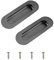 MOROBOR 2 Pack Gray Flush Pulls, Sliding Closet Door Handles Recessed Finger Pulls Cabinet Pulls Stainless Steel Embedded Handles for Drawer Cupboard Wardrobe Dresser/Oval