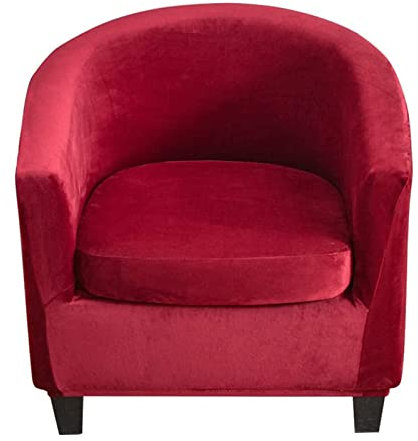 Stretch-Sofa-Schonbezug mit Sitzkissen, Katzenkrallen-Schutz, roter V-Sofa-Schonbezug für Make-up, Wohnzimmer, Club, Sessel, Couch, Bezüge für Empfangsbereich