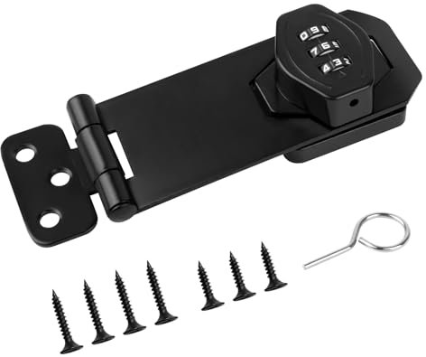 Candado de combinación, cerradura de armario cerradura, cerradura de puerta corredera, cerradura con código numérico, cerradura de combinación de 4 pulgadas, resistente a la intemperie para puertas