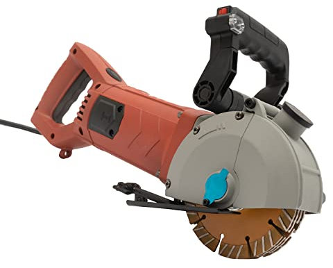 Levkitch Mauernutfräse 2700W Schlitzfräse Elektrische Schlitzmaschine mit 5 Sägeblättern und Wasserpumpe Betonnutschneidemaschine max. Nuttiefe und -breite 41 x 42 mm