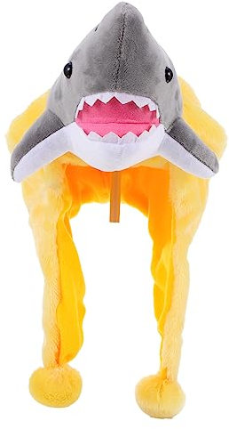Vaguelly Haifisch Kapuze Unisex Verstellbar Weiche Warme Mütze Für Rollenspiele Party Foto Requisite Geschenk