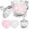 Crystal Powder Puff Jar Heart Powder Puff, Body Powder Puff & Container, Body Powder Container Supplies, Powder Puff for Body Powder Dusting Powder with Puff Can Be Used Multiple Times for Women