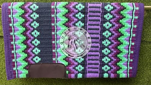 EQUIEMPRESS Sattelunterlage Western Show/Westernsatteldecke aus Neuseelandwolle, Top Wool Pad Sensor Flex (Anpassung möglich) A-927 (34 x 36)