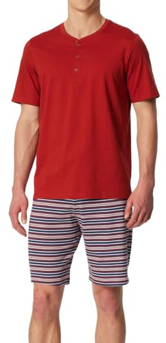 Schiesser Herren Schlafanzug Pyjama kurz mit Knopfleiste Single-Jersey - Casual Nightwear