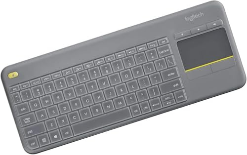 Keyboard Cover for Logitech K400 Plus Wireless Touch TV Keyboard, Logitech K400 Plus Keyboard Skin Protector - Clear