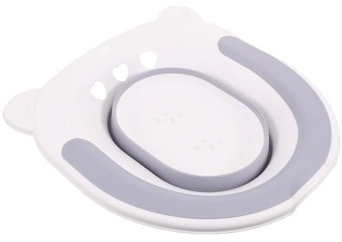 Faltbare Sitzbadewanne für Toilettensitz, PP Tpe, 1 Stück | Überlaufdrainage, Glatte Oberfläche, Breite Ränder, für Perineale Pflege nach Op und Alltag