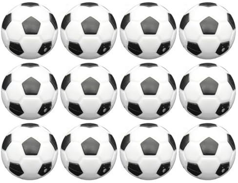 Junifeey 12Pcs Table Football Soccer Replacement Ball Official Tabletop Game Ball Official 23mm Small Table Footballs Small Football Soccer