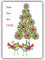 4er Set Coole Unternehmen Weihnachtskarten mit Vogel Päarchen vor Weihnachtsbaum, mit ihrem Innentext (Var1) Firmen Weihnachtskarte für Kunden, Mitarbeiter: Zum Fest der LIEBE.