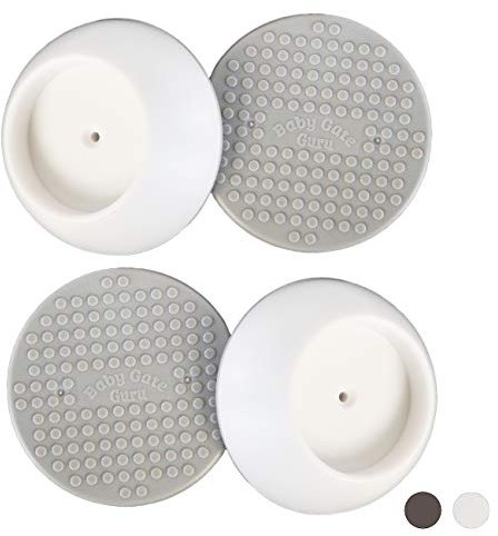 Baby Gate Guru Small Wall Protector 4 Pack - - Cup Pads auf Ihre Wände Von Druck Mounted Baby-Gates, Pet Gates, Sicherheitstore, Duschvorhang Rods Trabanten und Mehr (4-Pack) Weiß