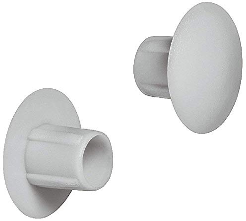 Gedotec Schrauben-Abdeckungen grau Möbel-Abdeckkappen zum Eindrücken Blindstopfen rund - H1120 | Ø 5 mm | Rundstopfen für Blind-Bohrung | Made IN Germany | 50 Stück - Möbel-Kappen für Bohrlöcher