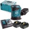 Makita DBO180 18V Random Orbit Sander with 2 x 6Ah Batteries, Charger, Case