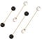 Damen Brosche Nadel,4er Pack Faux Sicherheitsnadel Brosche Clips Weiß Schwarz Broschennadeln Pullover Schal Clips für Mädchen Kleidung Dekoration