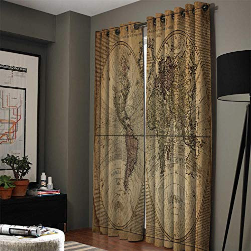 WXhGY Verdunkelungsvorhang Khaki 2 Stücke Ösen Gardinen Kälte und Wärmeisolierung Kartenmuster B 110 x H 215 cm Geräuschreduzierung für Schlafzimmer Kinderzimmer Wohnzimmer Kinderzimmer