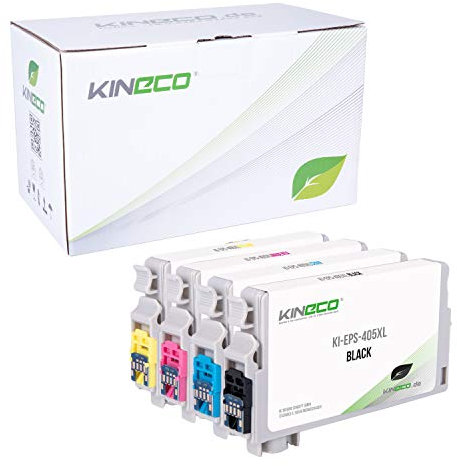 Kineco 4 Tintenpatrone 405XL mit CHIP kompatibel für Epson Workforce WF-7840 WF-7835 WF-7830 Pro WF-4830DTWF WF-4825 WF-4820 WF-3825 WF-3820DWF