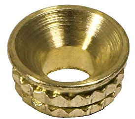 TIMCO Knurled Brass Inset Screw Cup - To fit 5.5, 6.0 Screw
