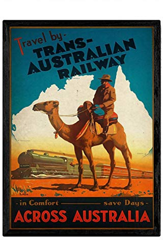 Nacnic Vintage Poster Australian Railway. Blätter für Interieur mit klassischen und antiken Werbebildern zu dekorieren. Gemälde Retro-Dekor. A3
