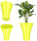 KADAX Pot de fleurs en plastique, diamètre 16-16,5 cm, 13 couleurs, pot avec surface brillante, protection pour cactus, fleurs de souci, fougère, cache-pot de fleurs (citron 16,5 cm)