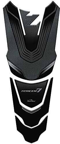 Resin Bike Adesivi Moto Compatibile con Yamaha Tracer 7 2021 Argento Effetto Metallizzato. Protezione Paraserbatoio da Urti e Graffi. Adesivo 3D Resinato per Serbatoio Moto