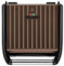 George Foreman 25053 Large Steel Grill - 7 Portion Griddle, Hot Plate and Sandwich Maker with Non-Stick Plates and Upright Storage, Dark Bronze