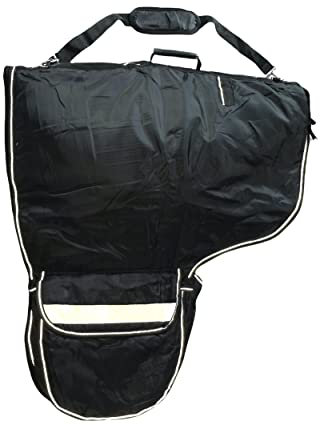 Majestic Ally Western-Satteltasche, Nylon, reflektierend, mit großen Taschen, Schwarz