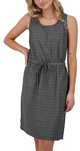 alife & Kickin Damen DojaAK Dress Jerseykleid Kleid, Black Denim, S