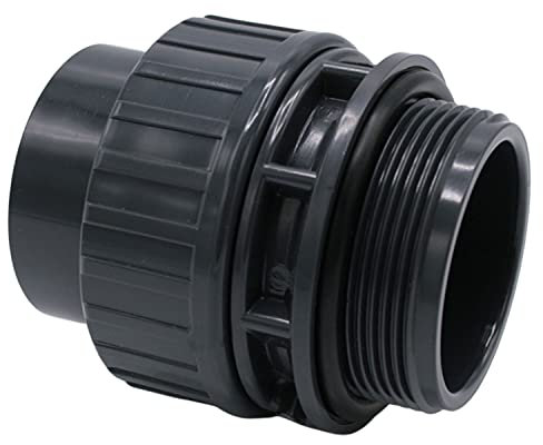 PVC Verbindungsstück mit Verschraubung und O-Ring | 50 mm x 1 ½ Zoll | bm163