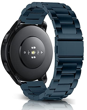 MiRowy 22 mm Metal Correa para Amazfit Active Max/T-Rex 3 Pro 48mm/Balance 2/Balance/Bip 6/Bip 5/5 Unity, Inoxidable Pulseras de Repuesto para Amazfit GTR 4/GTR 3/3 Pro/2e/2eSIM