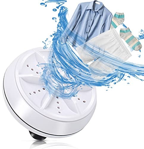 Ultraschall Mini Waschmaschine, Tragbare Waschmaschine, Tragbare 3.54 Zoll Mit Saugnäpfen, 3 in 1 Blasenreinigung, USB Betriebene Turbo Waschmaschine Und Geschirrspüler Für Camping, Reisen