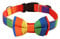 LUMoony 1Pcs Hundehalsband mit Fliege Verstellbare Regenbogen Schleifen Hundehalsband Hunde Katze Halsbänder Hundehalsband Pet Halsbänder für Katzen Welpen Kleine Mittlere Große Hunde