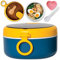 Souper Duper Ramen Bowl Set with Utensil • Microwave, Serve & Eat Noodles in the Same Soup Bowl • Grab-and-Go Leak Proof Lid • Easy to Clean • Freezer Safe • For Dorm, Office, Home (Style A, Blue)