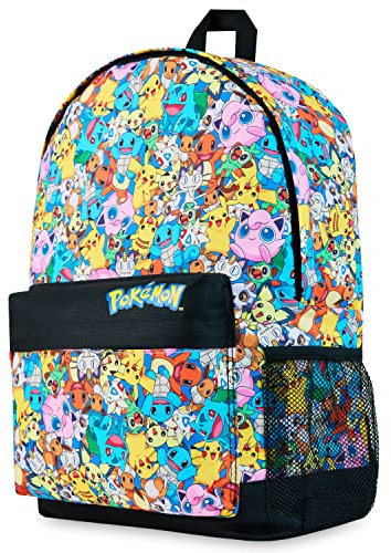 Pokémon Zaino Scuola Elementare Bambina Bambino Zaino Pikachu Zainetto Bambino Gita Viaggio Tempo Libero Sport Gadget Originali Idea Regalo Bambini (Multicolore)