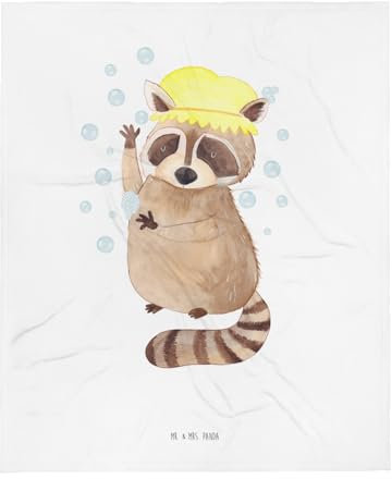 Mr. & Mrs. Panda Tagesdecke Waschbär - Geschenk, Plan, Gute Laune, Fröhlich, Tagträumen, Tiermotive, Wolldecke, Tiere, lustige Sprüche, Sofadecke,