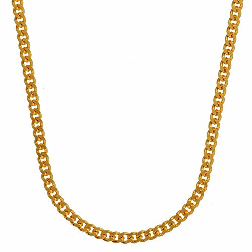 hoplo holzenplotz Goldkette Panzerkette Halskette Breite 1,7 mm massiv 585-14 Karat Gold, Kettenlänge:45 cm Damenkette