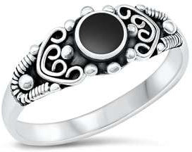 Joyara Sterling Silber 925 Yin Yang Ring 58