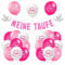 Bluelves Taufe Deko Rosa für Mädchen - 18 PCS Luftballons (12 Zoll) + Girlande, Glitter Set für Konfirmation