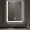 Warmiehomy Bathroom Mirror with LED Lights,Rectangle 500x700mm Illuminated LED Bathroom Mirror with 3 Colour Dimmable Lights Demister Pad Touch Control,Black Frame