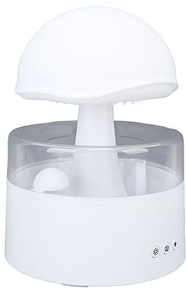 Regenwolken-Luftbefeuchter, Wassertropfen, Pilz-Regenwolken-Luftbefeuchter, Regenwolken-Nachtlicht für Entspannende Stimmung mit 7-Farben-Licht, 500 Ml